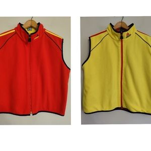 Reversible Adidas fleece vest unisex
